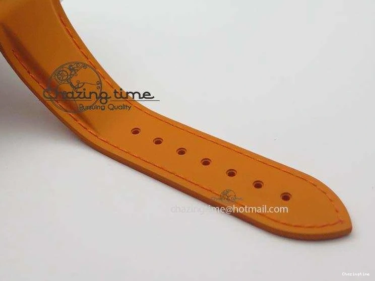 0516 Breathable Planet Ocean SS Bp Maker 45mm Orange Bezel On Orange Rubber Strap A 8221